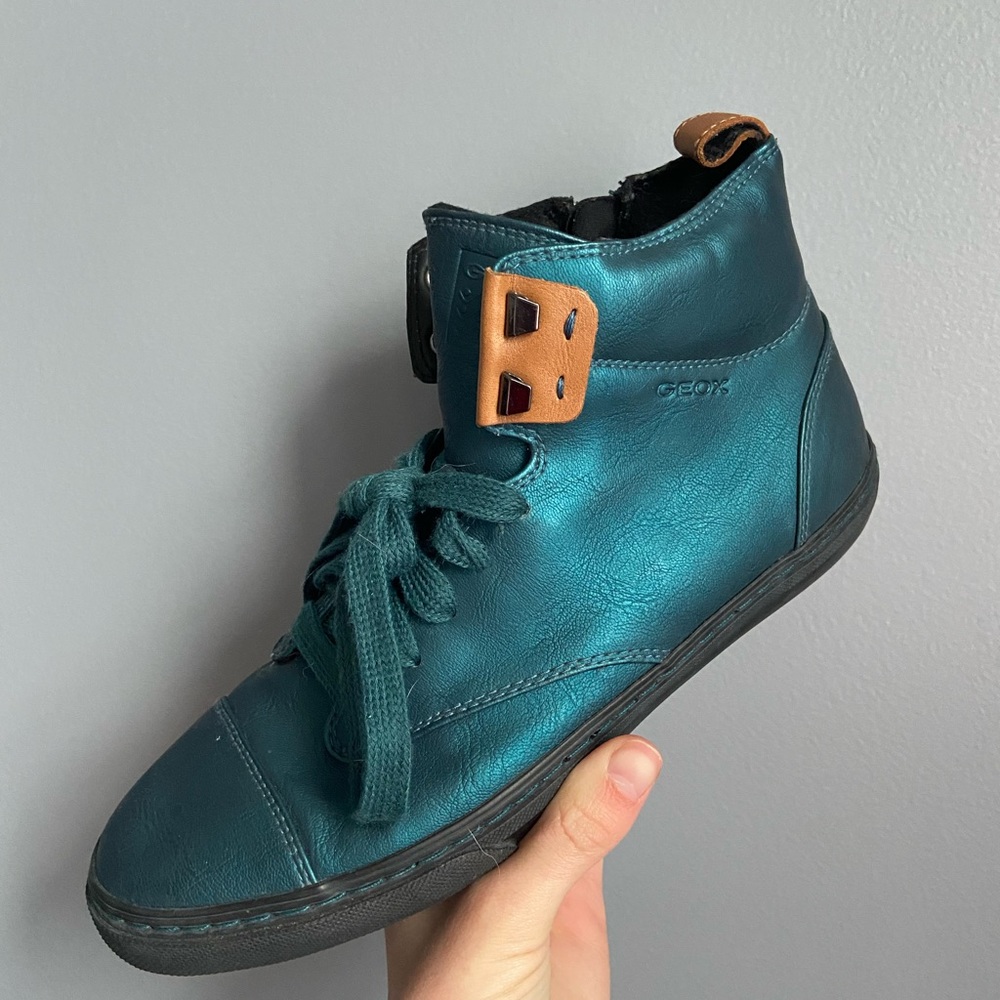 Geox-Respira Italian Leather Sneakers